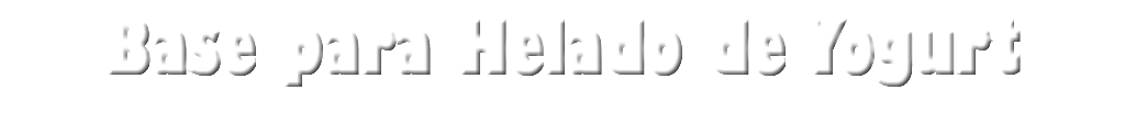 Base para Helado de Yogurt